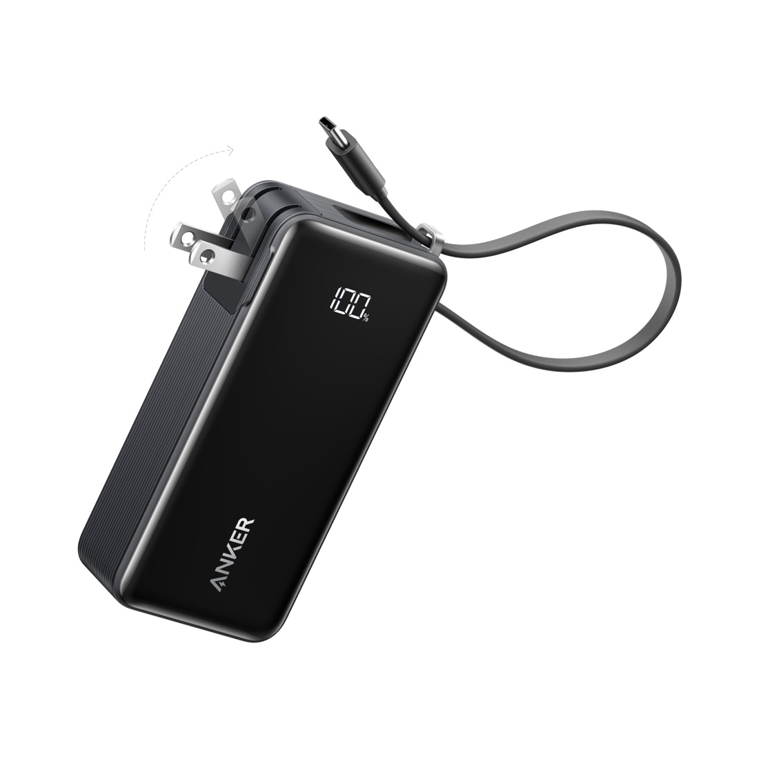 Anker Nano power bank with built-in cable and foldable plug